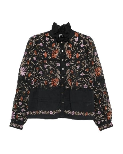 Antik Batik Black Arima Bluse