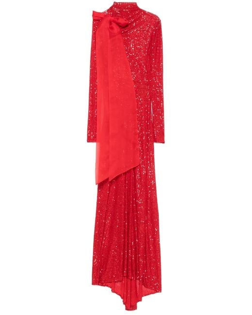 Atu Body Couture Red Sequined Gown