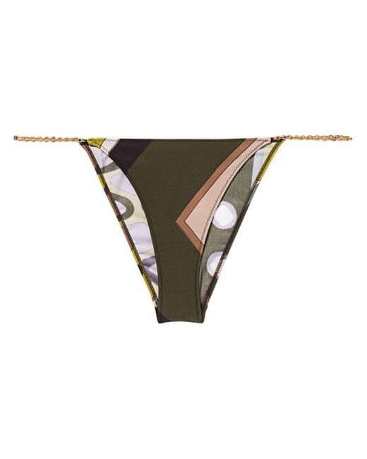 Emilio Pucci Natural Vivara-print Bikini Bottoms