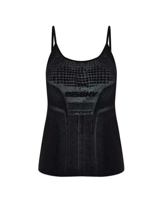 M I S B H V Black Débardeur À Détail De Logo