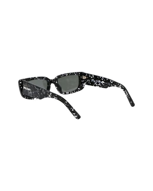Palm Angels Blue Slim-Cut Rectangular Sunglasses