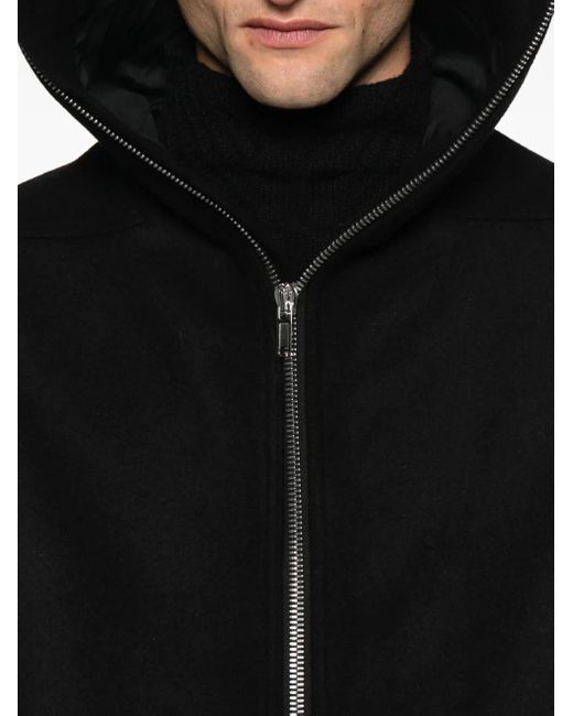 Rick Owens Black "Gimp Mac" Coat Jacket for men