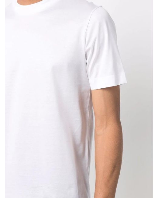 Canali White Cotton T-Shirt for men