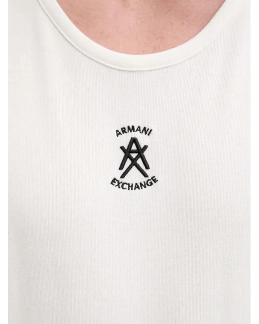 ARMANI EXCHANGE White Logo-Detail Tank Top for men