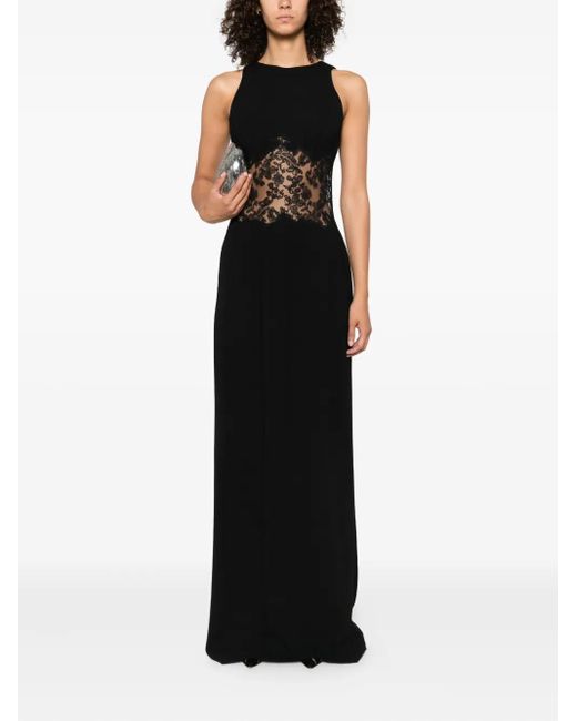 Ermanno Scervino Women's Black Lace-insert Sleeveless Dress