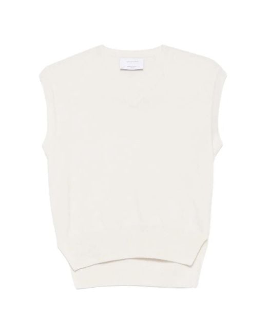 Daniele Fiesoli White V-Neck Vest