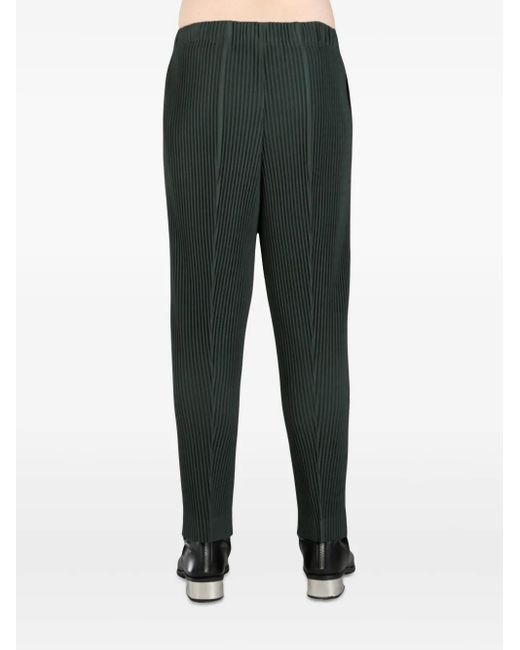 Homme Plissé Issey Miyake Green Pleated Trousers for men