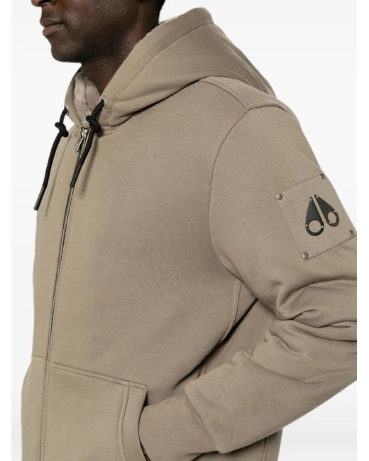 Moose Knuckles Gray Logo-Patch Sweatshirt for men