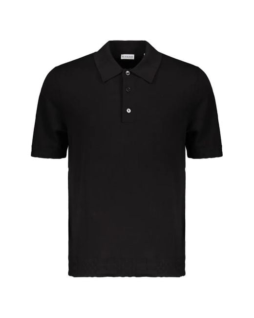 Burberry Black Short-Sleeved Polo Shirt for men
