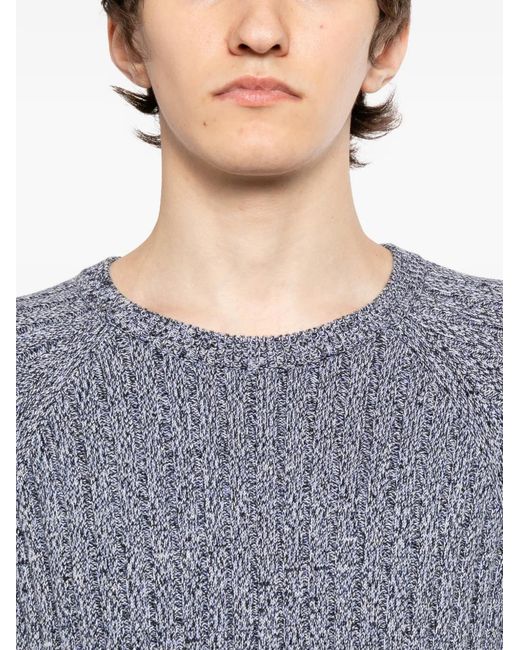 N.Peal Cashmere Gray Cable Sweater for men
