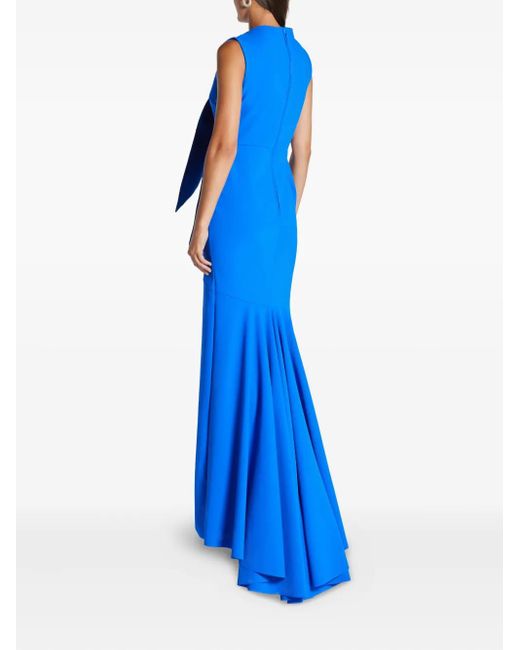 Greta Constantine Blue Saarinen Abendkleid mit Schleifendetail