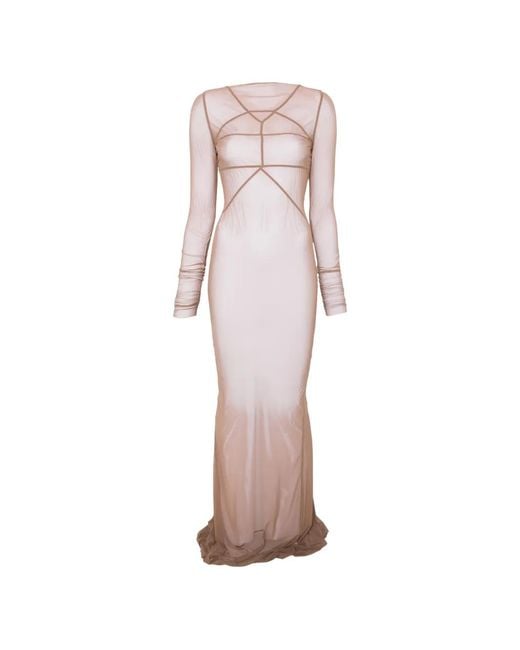 Rick Owens Pink Temple Maxi Dress
