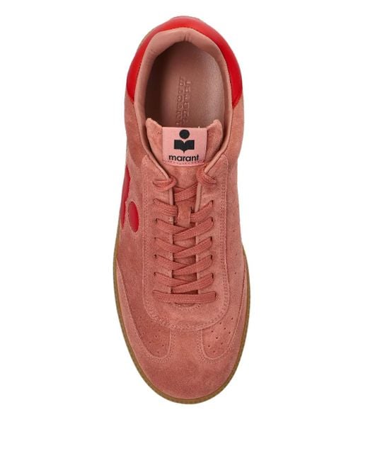 Isabel Marant Pink Dark Suede Bryce Sneakers