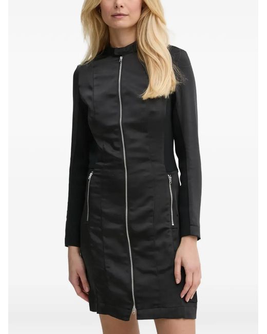 G-Star Women's Black Zip Front Mini Dress