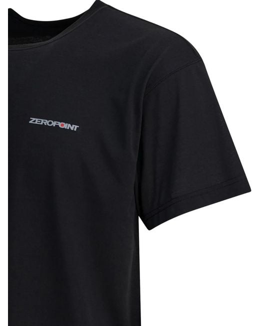 Montbell Black Graphic Crewneck T-Shirt for men