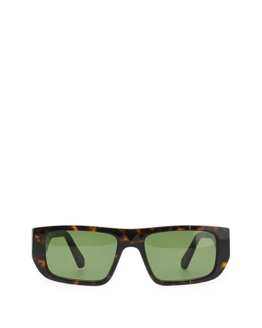 Facehide Green Broken Vision Rectangle-Frame Sunglasses