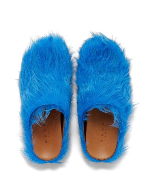 Slippers Fussbet Sabot di Marni in Blue
