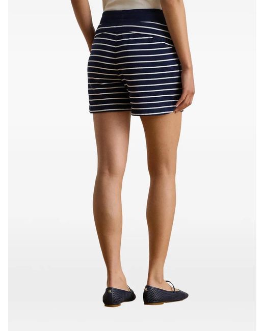 Ralph Lauren Blue Striped Drawstring Shorts