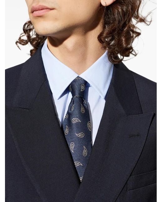 Cravatta di Etro in Blue da Uomo
