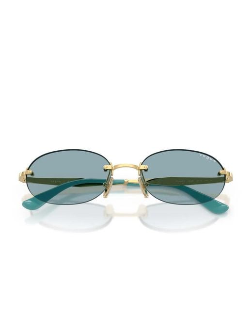 Vogue Eyewear Blue Oval-Frame Sunglasses