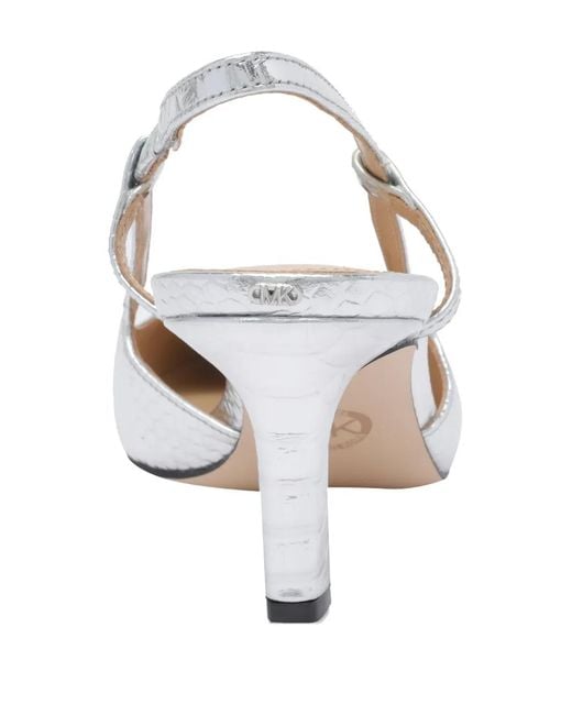 MICHAEL Michael Kors White 60Mm Leather Slingback Pumps