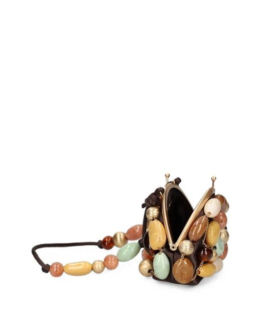 Cult Gaia Natural Mercier Mini Wristlet Shouder Bag