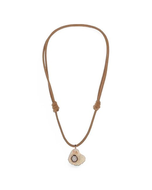 Dezso by Sara Beltran Natural Diamond And Shell Necklace