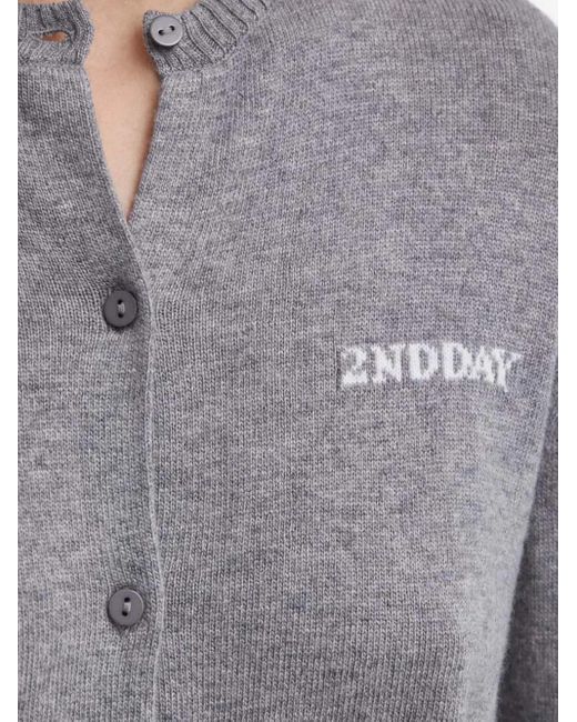 Day Birger et Mikkelsen Gray 2Nd Vinny Buttoned Cardigan