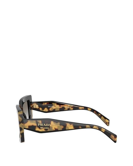 Prada Black Rectangle-Frame Sunglasses