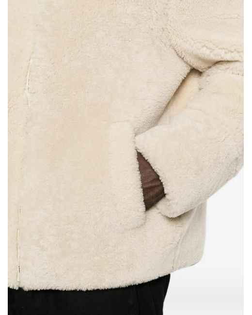 Eraldo Natural High-Neck Shearling Jacket for men