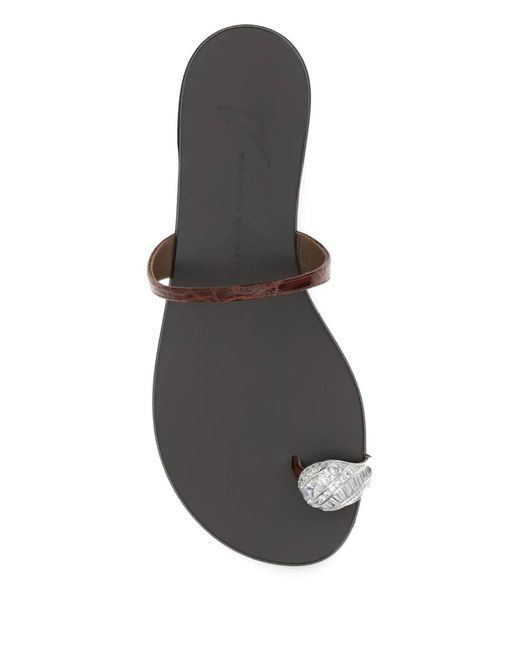 Giuseppe Zanotti White Pia Morpheus Round-Toe Sandals