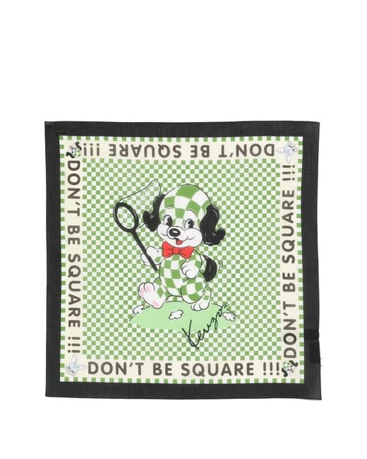 KENZO Green Check Scarf