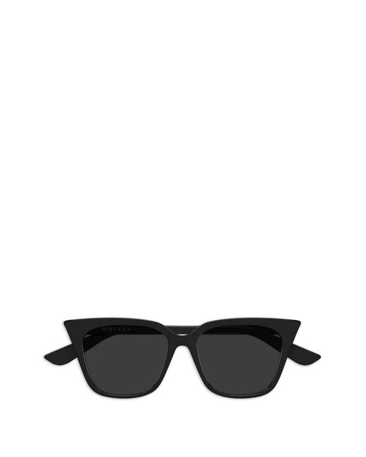 McQueen Black Logo-Detail Sunglasses