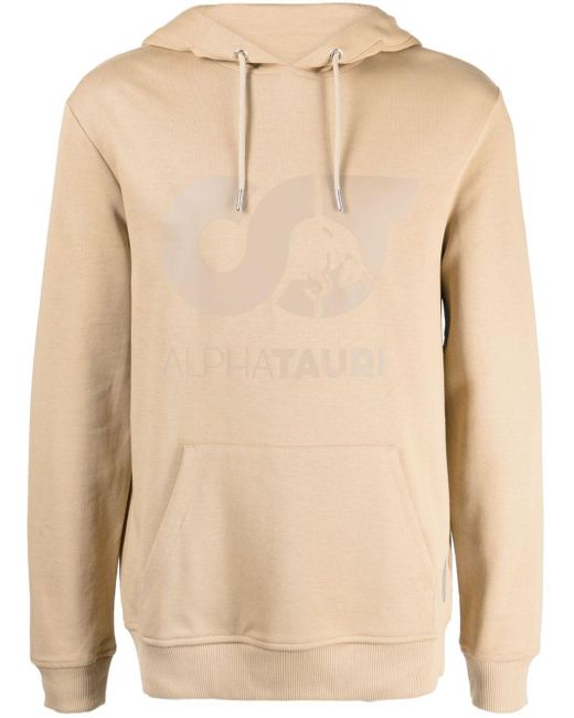 Alpha Tauri Natural Logo-print Jersey Hoodie for men