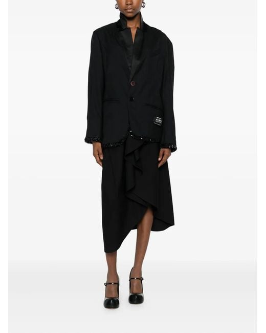 Undercover Black Sequin-Embellished Blazer