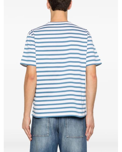 Junya Watanabe Blue T-Shirt À Rayures for men