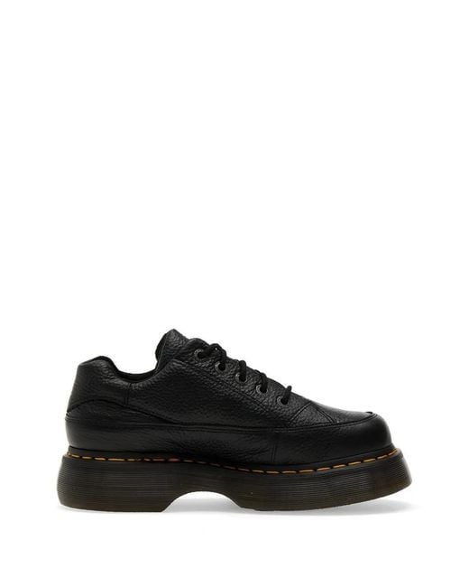 Dr. Martens Black Buzz -Eye Leather Platform Shoes