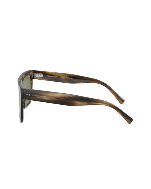 Giorgio Armani Green Tortoiseshell-Effect Square-Frame Sunglasses