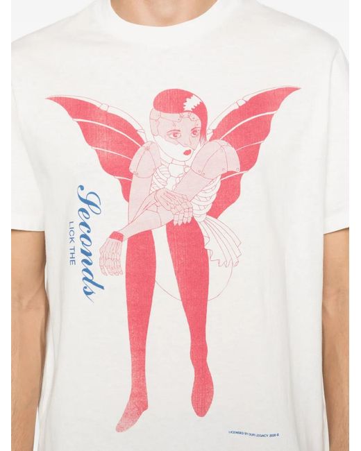 Our Legacy Pink Box Graphic-Print T-Shirt for men