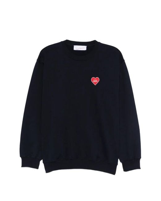 Giada Benincasa Blue Heart-Appliqué Sweatshirt