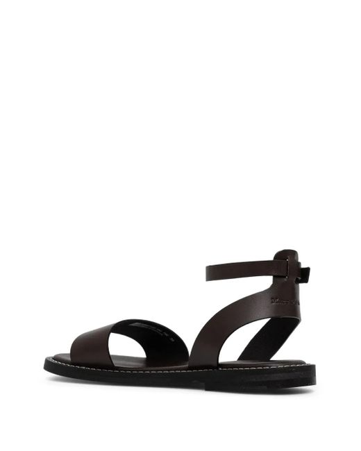 Marc O' Polo Black Ankle-Strap Leather Sandals