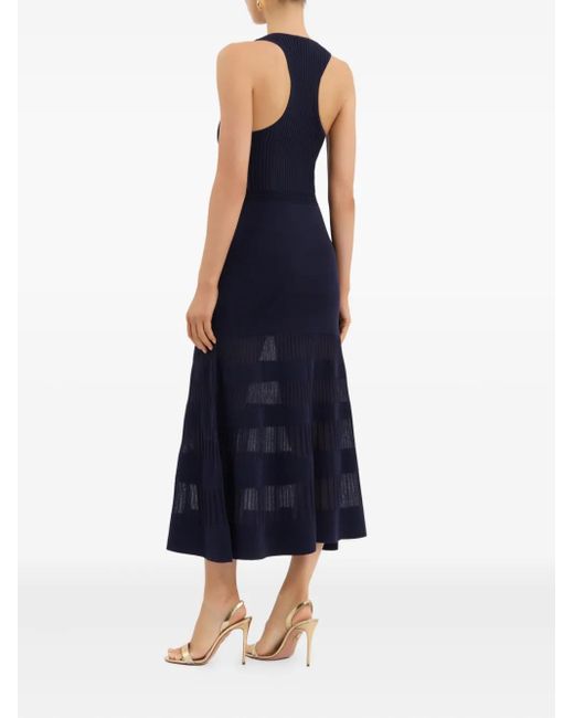 Robe Mi-Longue Reign Côtelée Rebecca Vallance en coloris Blue