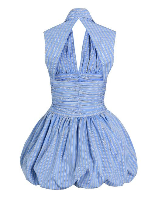 Patou Blue Cotton Mini Dress