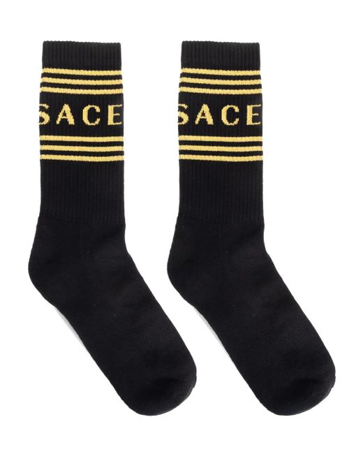 Versace Socken Mit 90S Vintage-Logo in Black für Herren