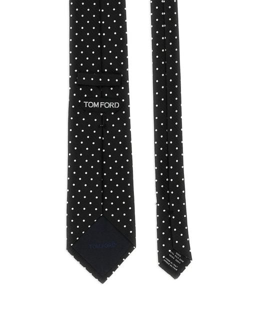 Tom Ford Black Polka-Dot Tie for men