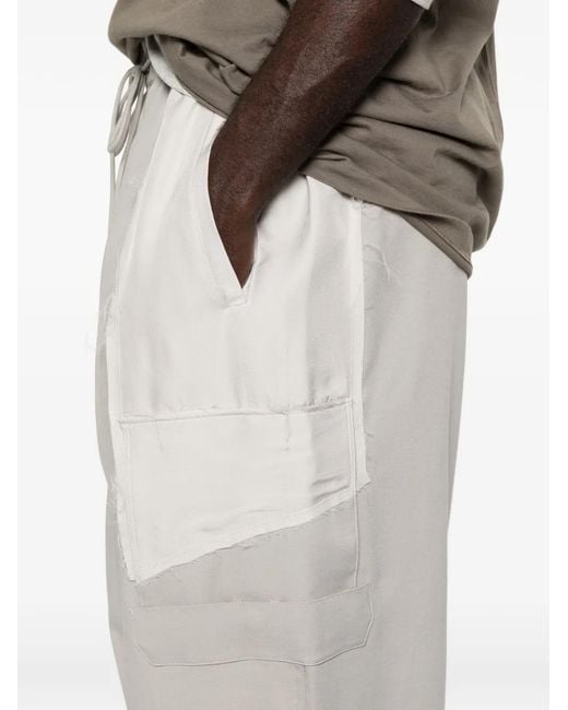 Y-3 White Drawstring-Fastening Trousers for men