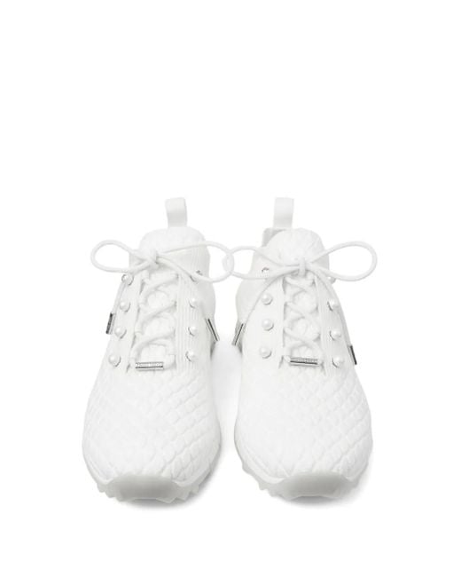 Jimmy Choo White Veles Sneakers