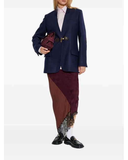 Moschino Blue Elbow-Patch Blazer