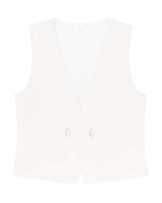 Gilet Con Scollo A V di A.L.C. in White