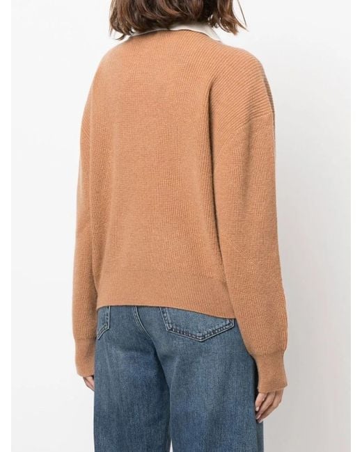 Rag & Bone Orange Collared Cashmere Jumper
